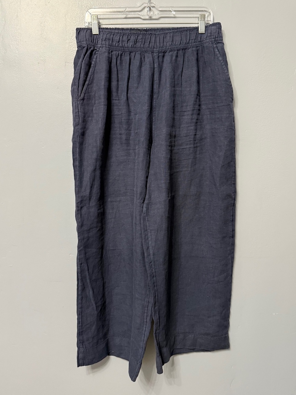 Tahari Wide-Leg Elastic-Waist Pants - Navy Blue